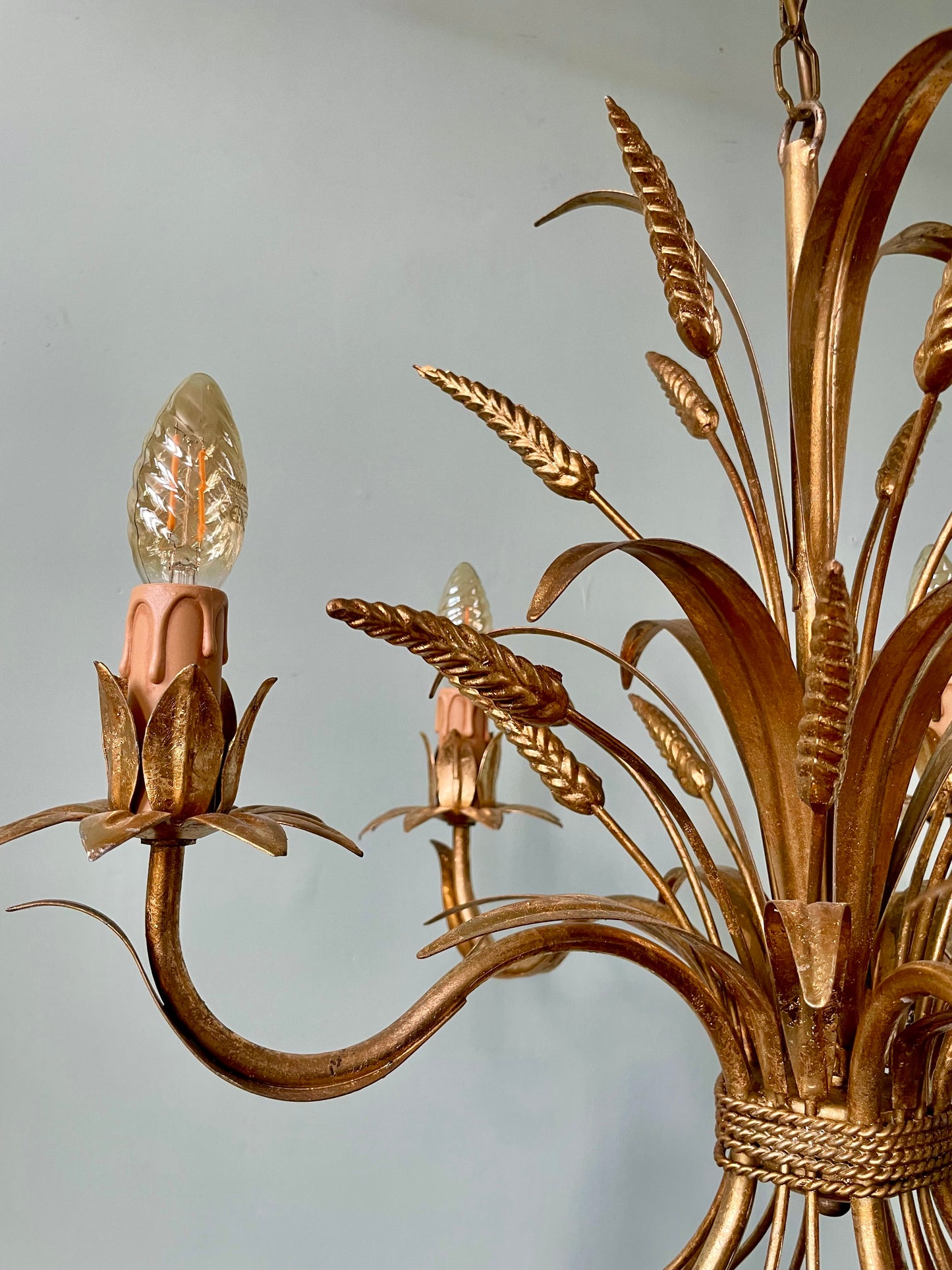 1960s Hans Kögl wheatsheaf chandelier