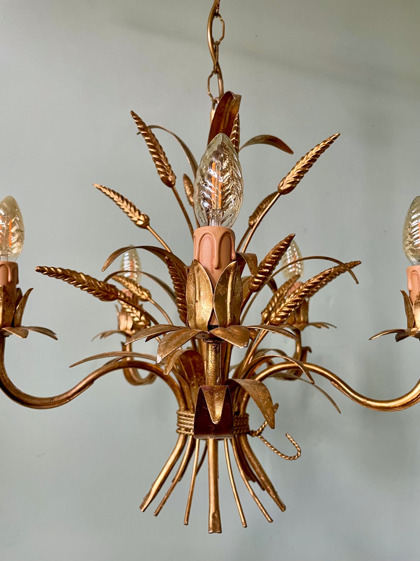 1960s Hans Kögl wheatsheaf chandelier