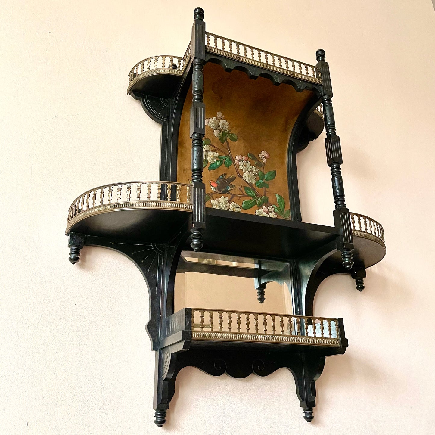 Aesthetic Movement Ebonised Wall Shelf